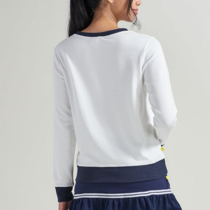 L'Oeuf Poché Tennis Ball Sweatshirt - Off White/Navy