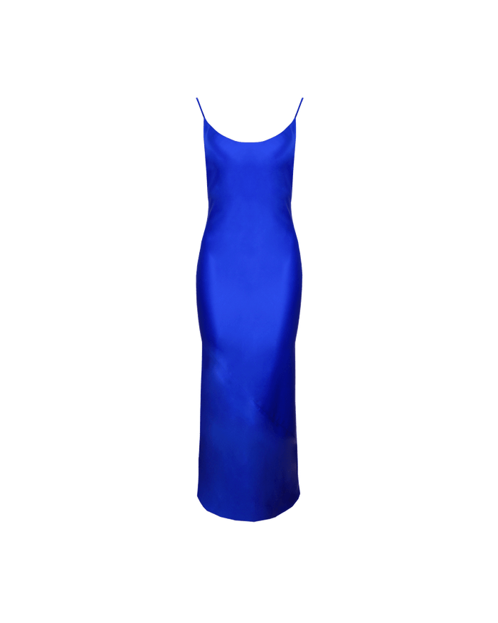 LOGAN SATIN SLIP SAPPHIRE