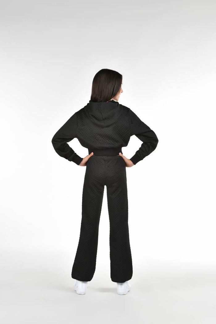 Lola Quilted Lounge Pants in Black