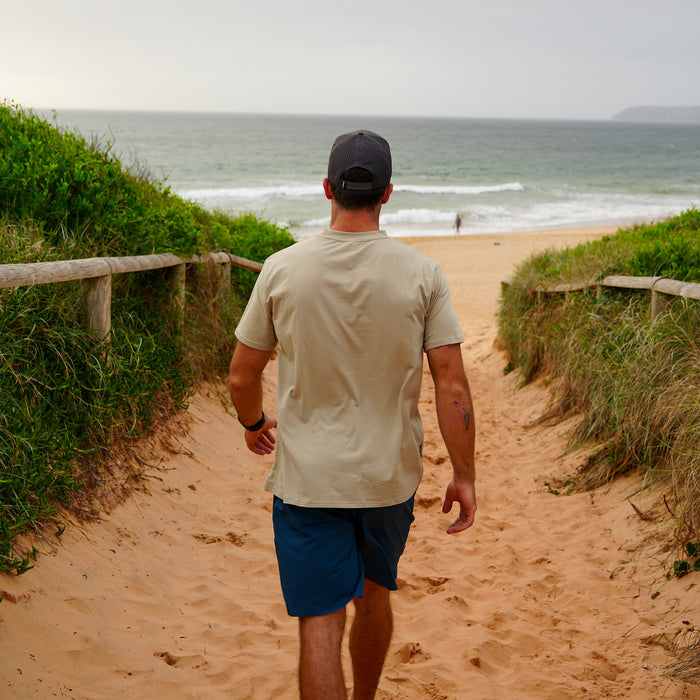 Long Reef Logo Tee - Sand