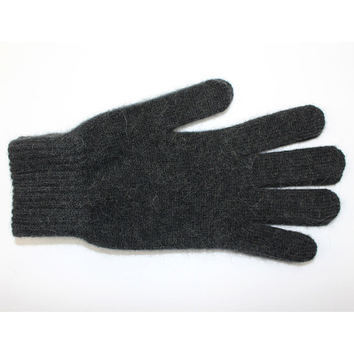 Slate colour Alpaca glove. White background.