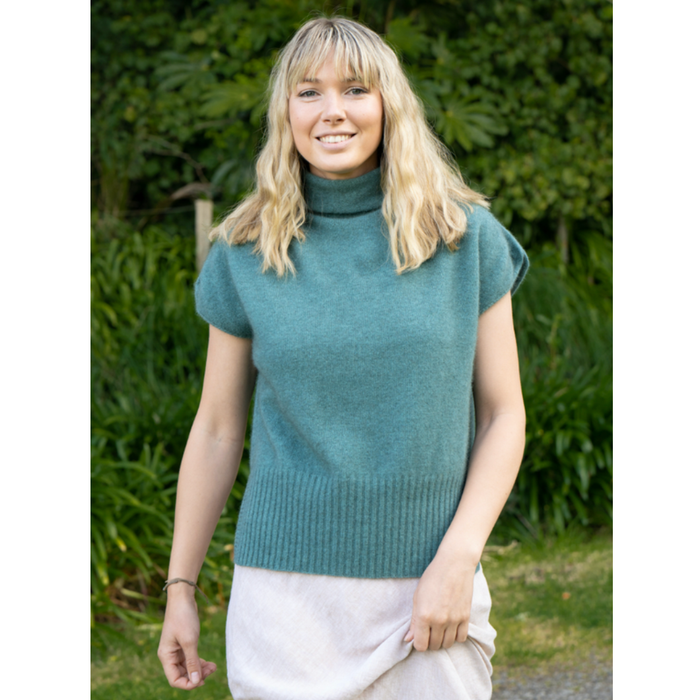 Zinity - Merino-Possum Channel Vest (Z156)Sage