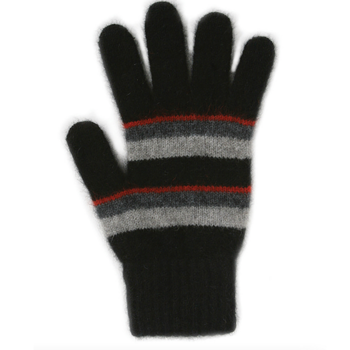 Pumpkin - Lothlorian Merino - Possum Accent Stripe Glove (9894)