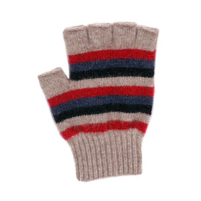 Fingerless gloves in colour Natural