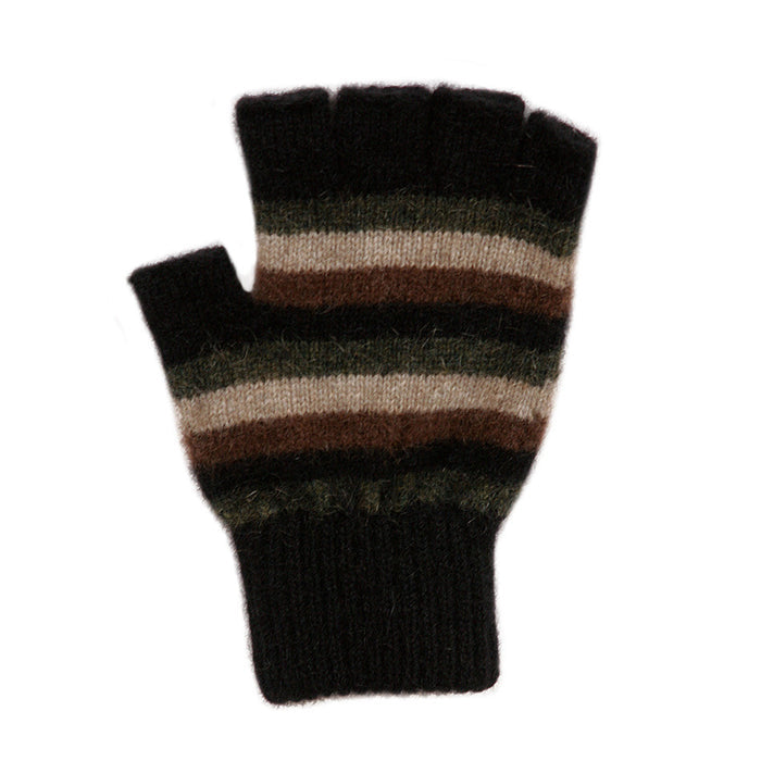 Fingerless gloves in colour Black