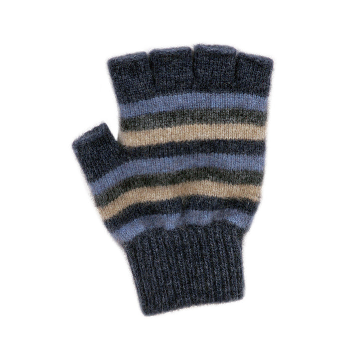 Fingerless gloves in colour Denim