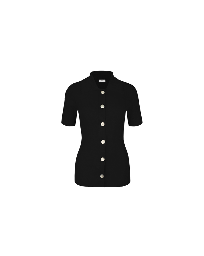 LOTTIE SHORT SLEEVE CARDIGAN BLACK