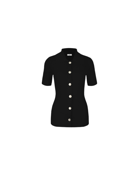 LOTTIE SHORT SLEEVE CARDIGAN BLACK