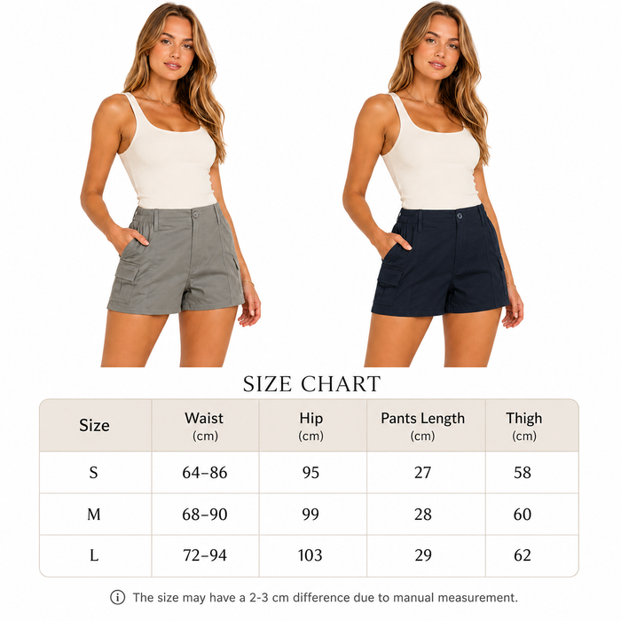 asymmetric woven shorts for women with low waist fit and clean drape