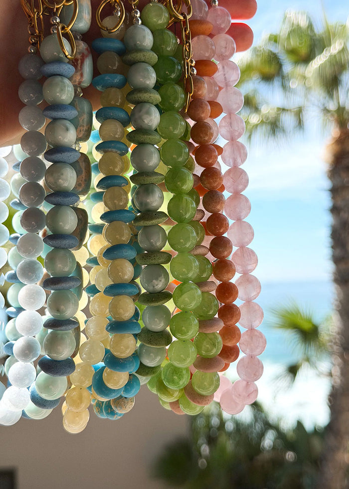 Lucia Gemstone Necklace - Lime Green