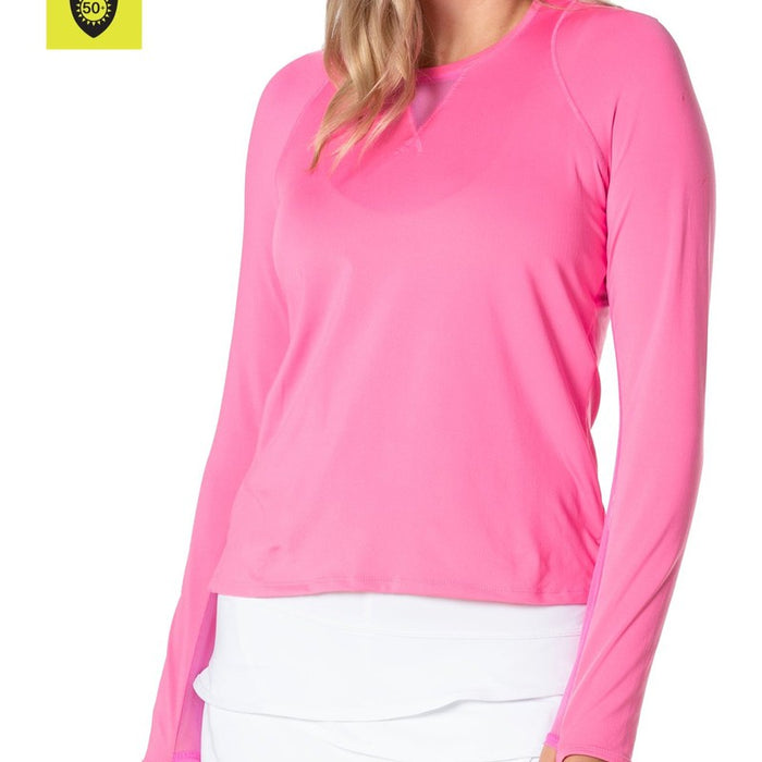 Lucky In Love Breezy L/S Top - Taffy Pink