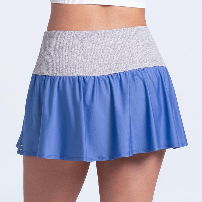 Lucky in Love Rib Line Flounce Skort - Parisian Blue