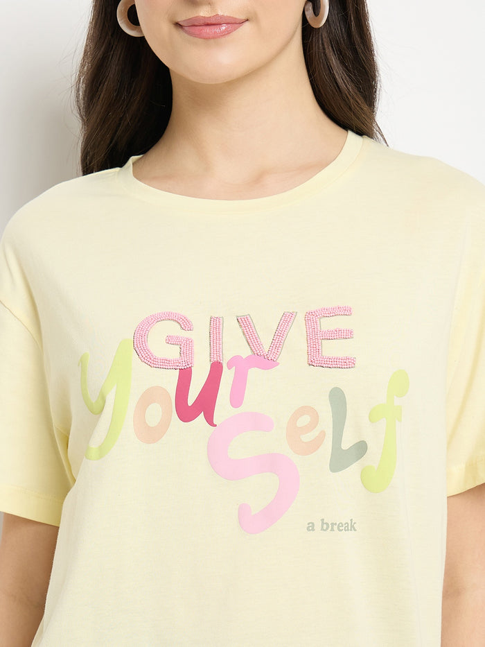 Madame Lemon Cotton Printed T-Shirt
