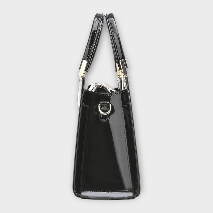 Maison Verdelle -  Shiny Crocodile Skin Pattern Handbag