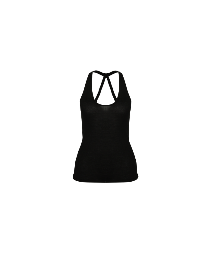MARLA HALTER TOP BLACK
