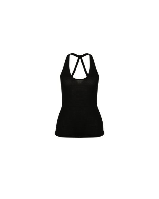 MARLA HALTER TOP BLACK