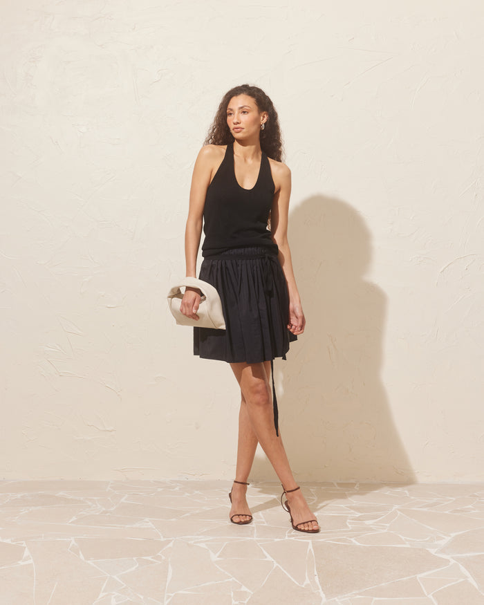 MARLA HALTER TOP BLACK