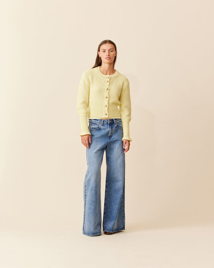 MATILDA COTTON CARDIGAN BUTTER