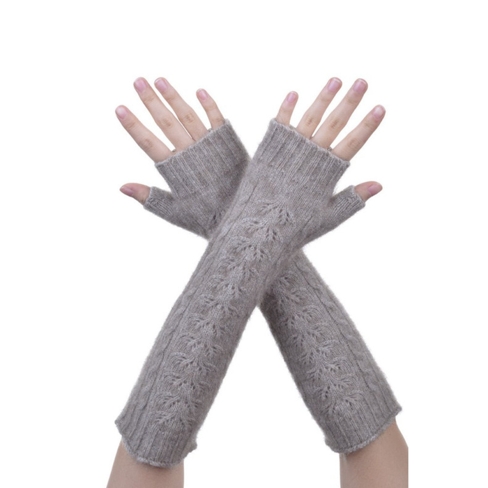Merino and Possum Glovelets in colour Mocha