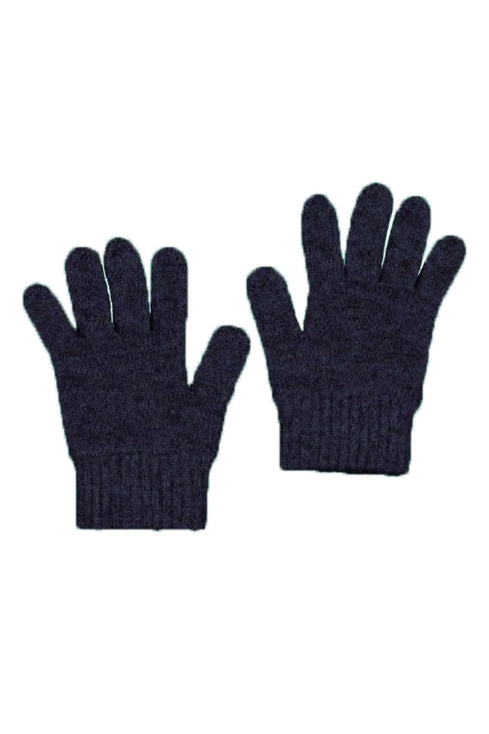 Possum and merino gloves in colour Navy