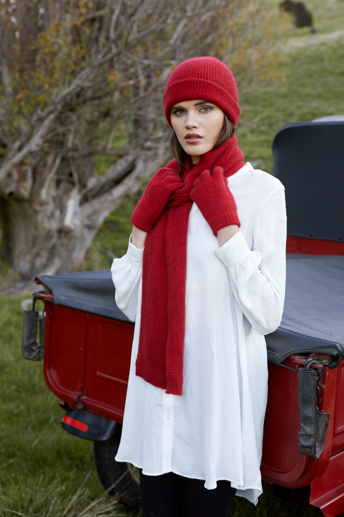 McDonald - Possum & Merino Gloves (679)Red