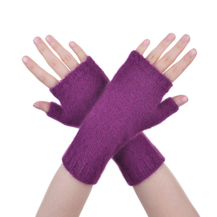 McDonald - Possum & Merino Short Plain Glovelet (6105) Purple