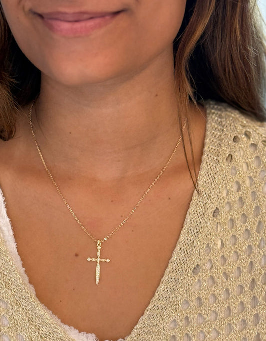 Melissa Cross Necklace in Gold