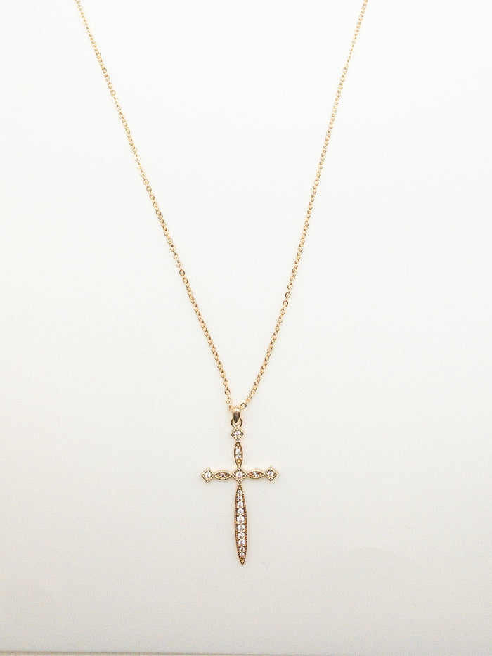 Melissa Cross Necklace in Gold
