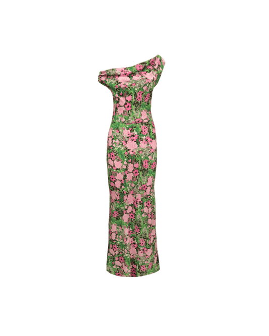 MELON MAXI DRESS AURORA FLORAL