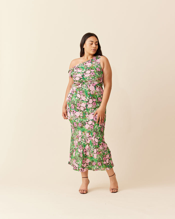 MELON MAXI DRESS AURORA FLORAL