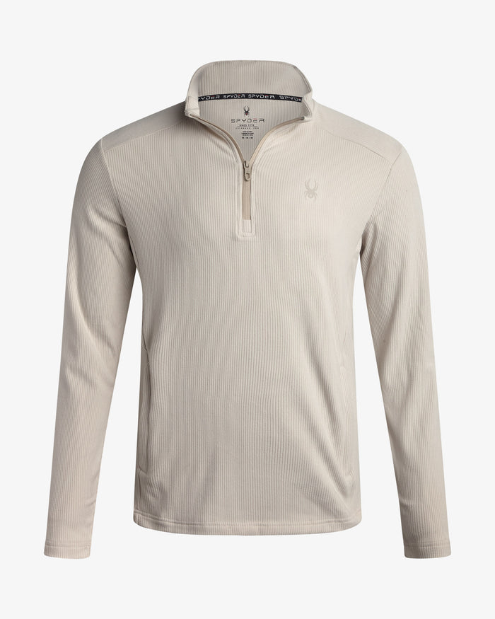 Men's Corduroy Double Knit Quarter Zip - Bone