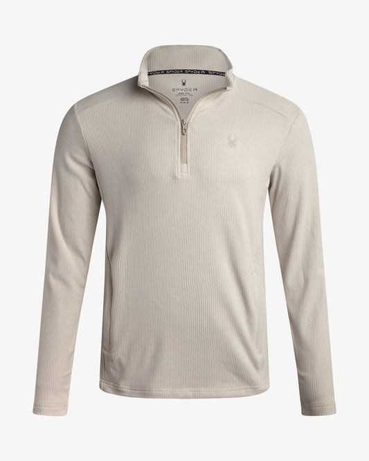 Men's Corduroy Double Knit Quarter Zip - Bone