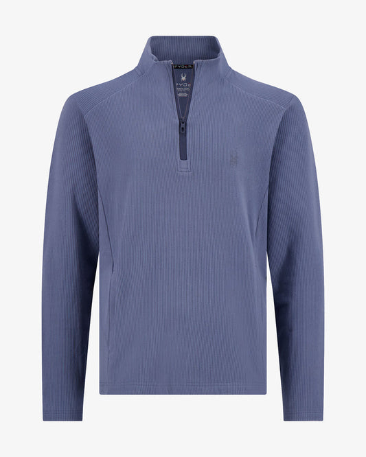 Men's Corduroy Quarter Zip - Midnight Blue