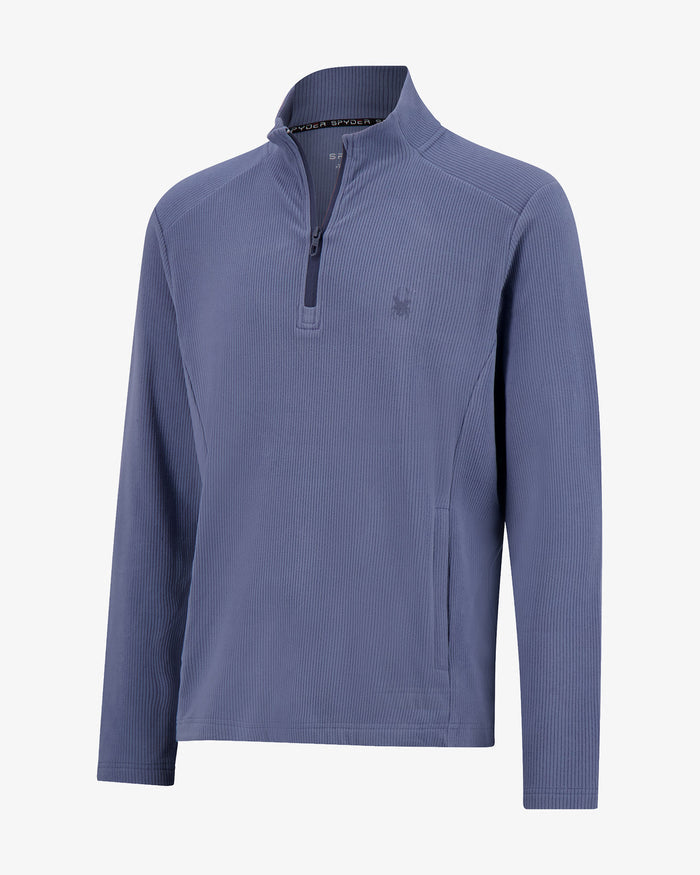Men's Corduroy Quarter Zip - Midnight Blue