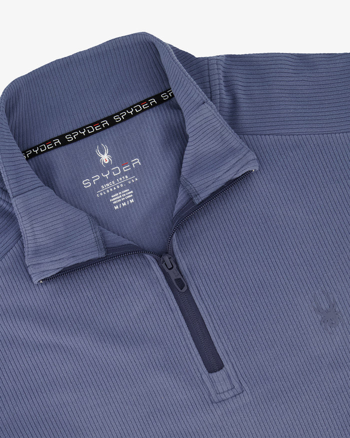 Men's Corduroy Quarter Zip - Midnight Blue