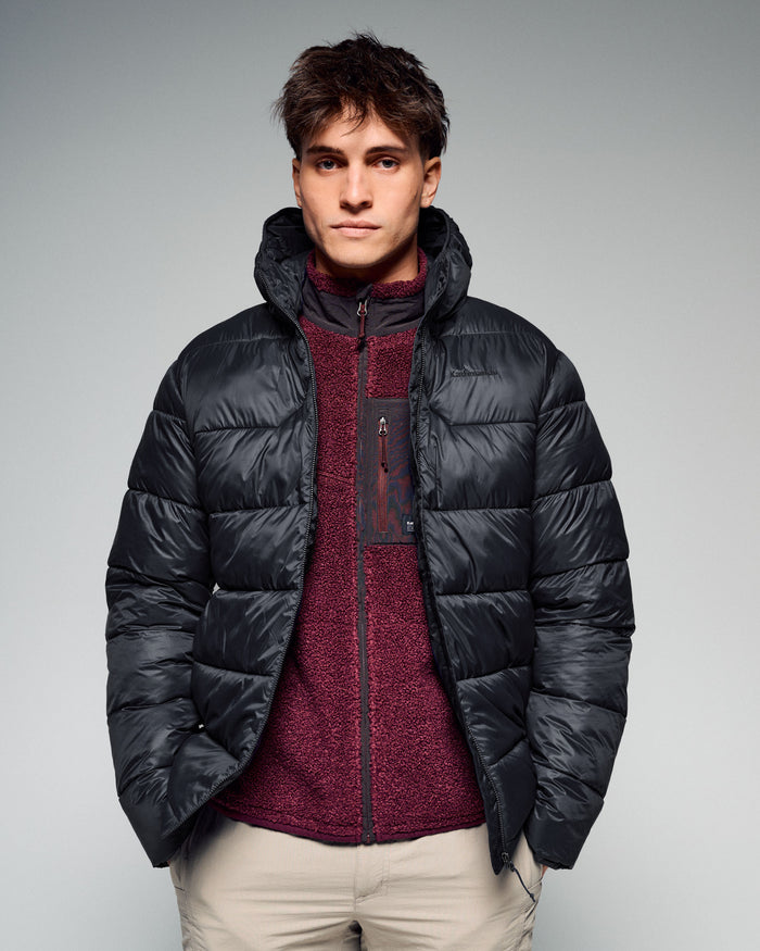 Men's Core Insulated Hooded Jacket - Black Stingray