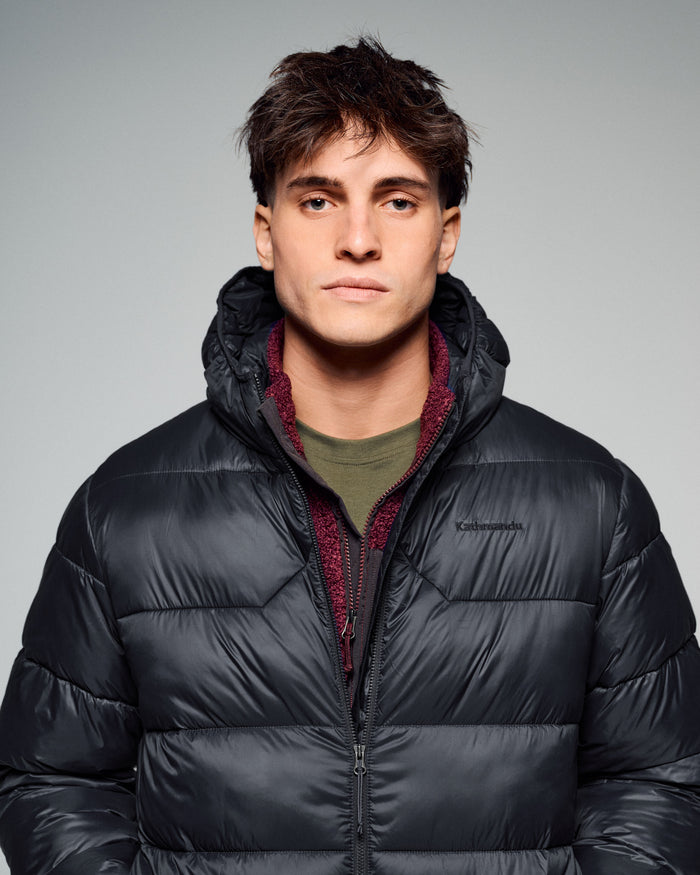 Men's Core Insulated Hooded Jacket - Black Stingray