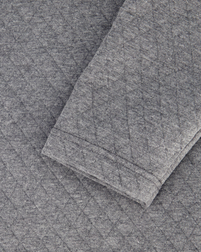 Men's Diamond Quilt Quarter Zip - Grey