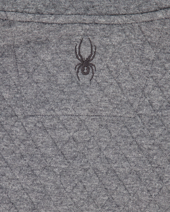 Men's Diamond Quilt Quarter Zip - Grey