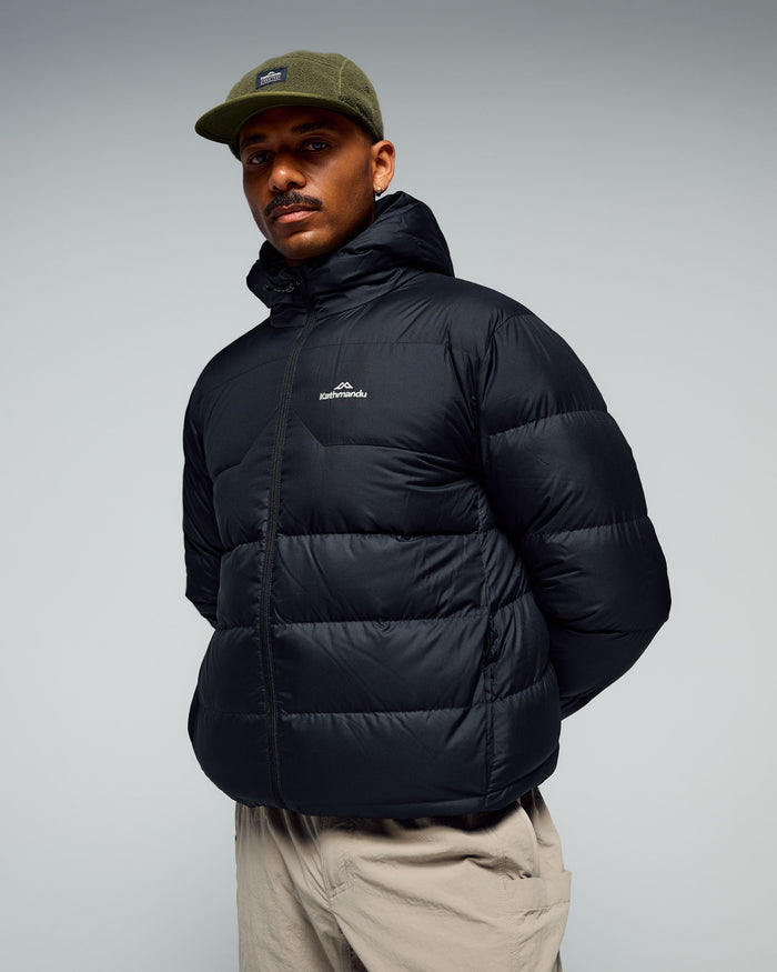 Men's Epiq Hooded Down Jacket - Black/Black