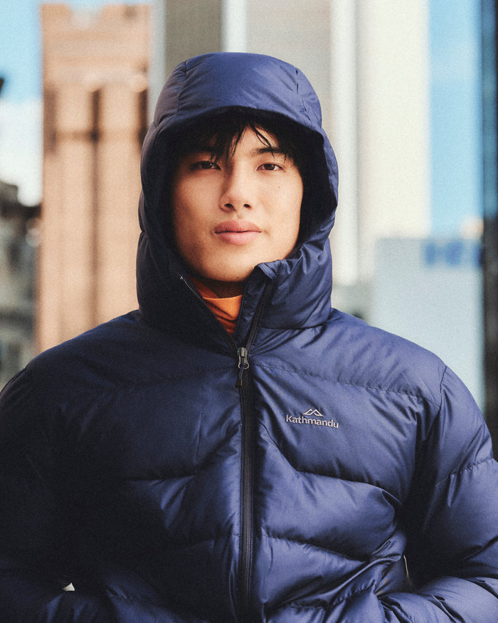 Men's Epiq Hooded Down Jacket -  Classic Navy