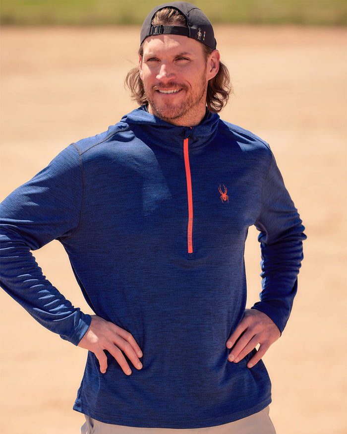 Men's Knit Half Zip - Blue