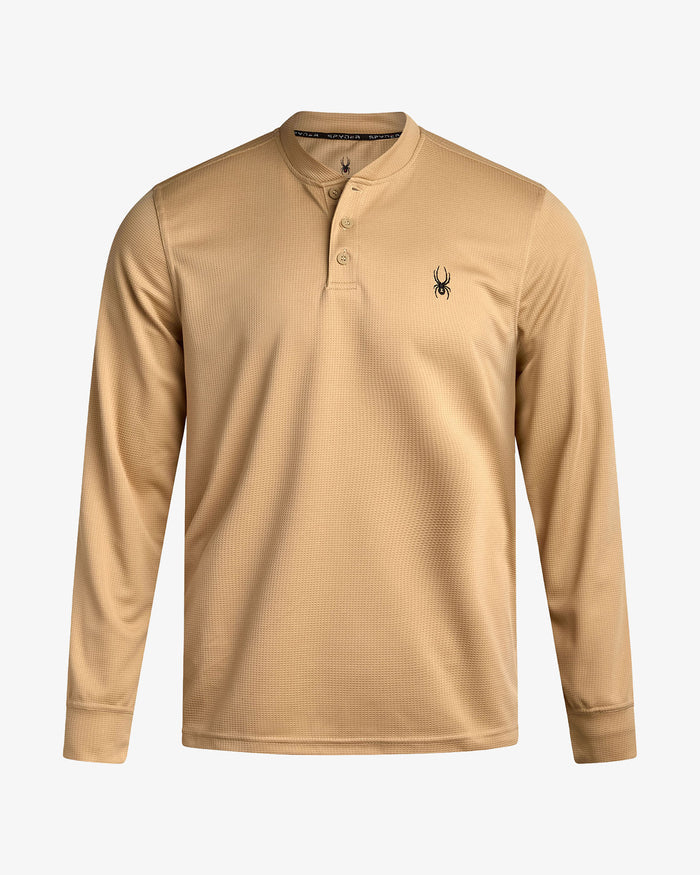 Men's Long Sleeve Thermal Henley - Sand