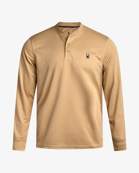 Men's Long Sleeve Thermal Henley - Sand