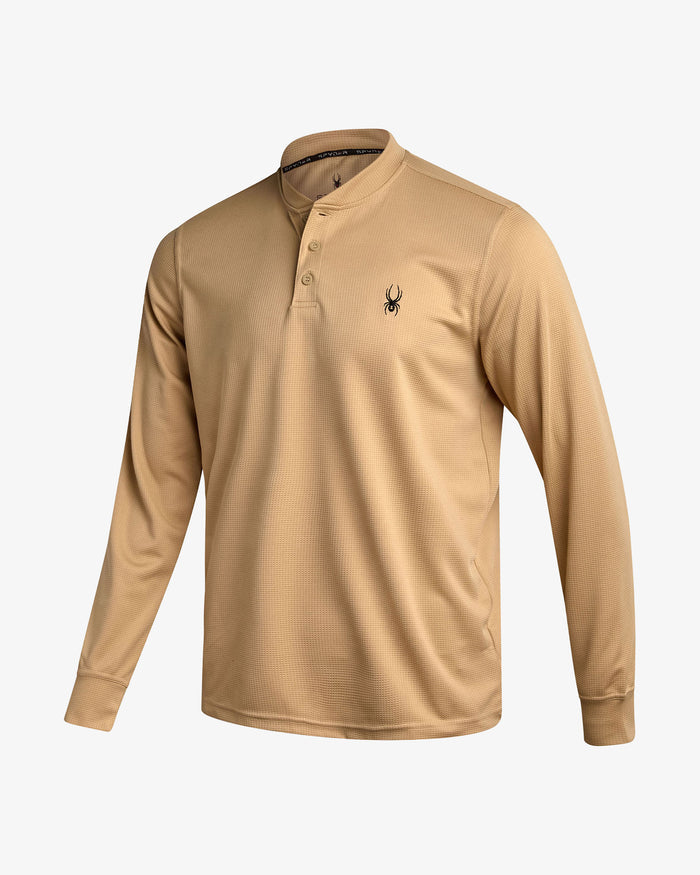 Men's Long Sleeve Thermal Henley - Sand
