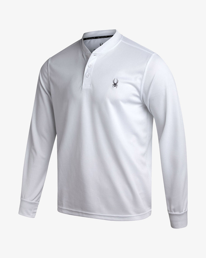 Men's Long Sleeve Thermal Henley - White