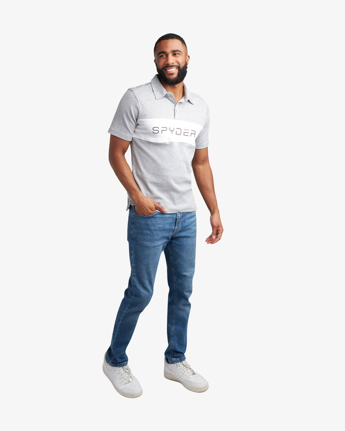 Men's Short Sleeve Color Block - Heather Grey