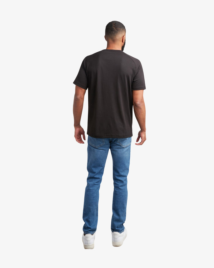 Men's Short Sleeve Henley - Black