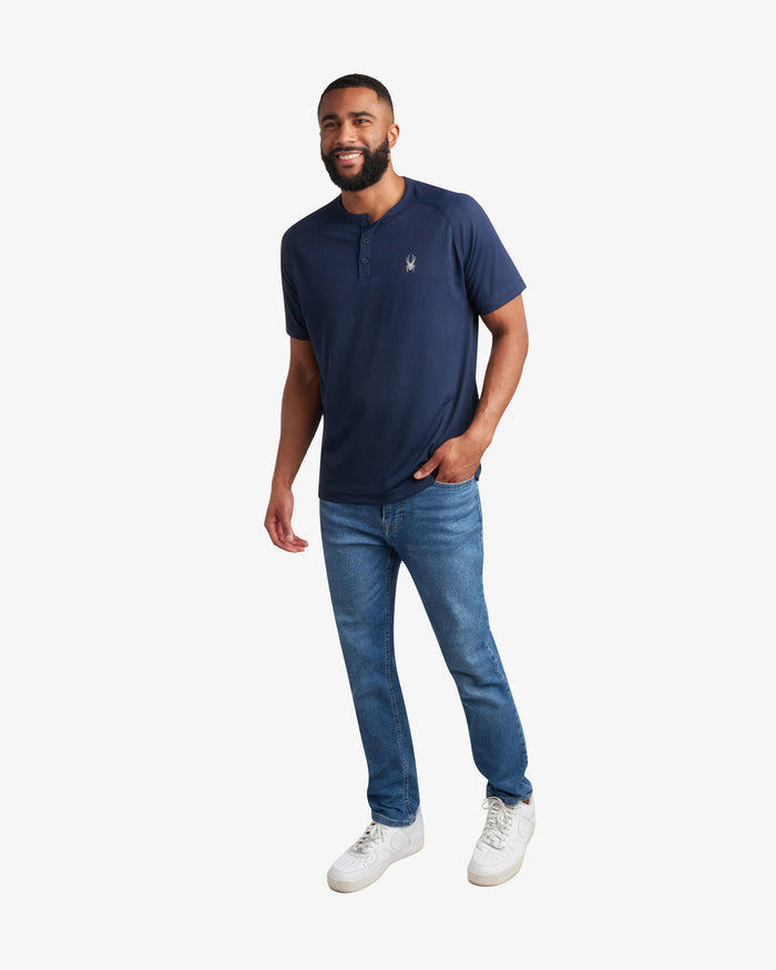 Men's Short Sleeve Henley - Navy