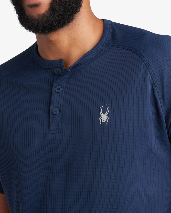 Men's Short Sleeve Henley - Navy